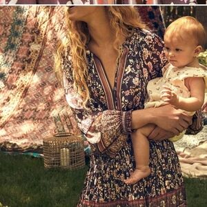 Anthropologie Floral Long Sleeve Dress - Multicolor